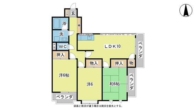 間取り図 駐車場1台憑き無料 小学校めっちゃちか! 間取り図