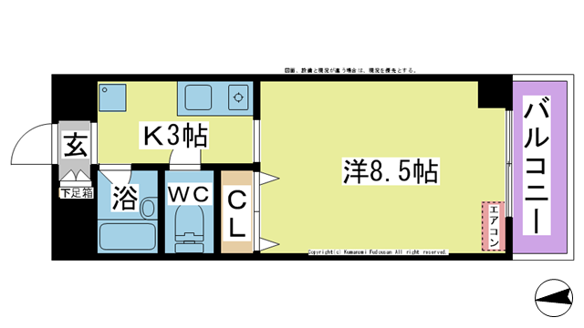 間取り図 図面、設備と現況が違う場合は、現況を優先する。 間取り図