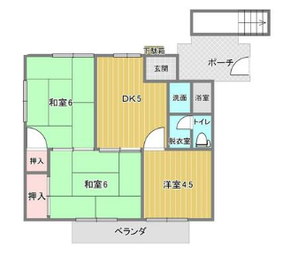 間取り図 図面、設備と現況が違う場合は現況を優先とする。 間取り図